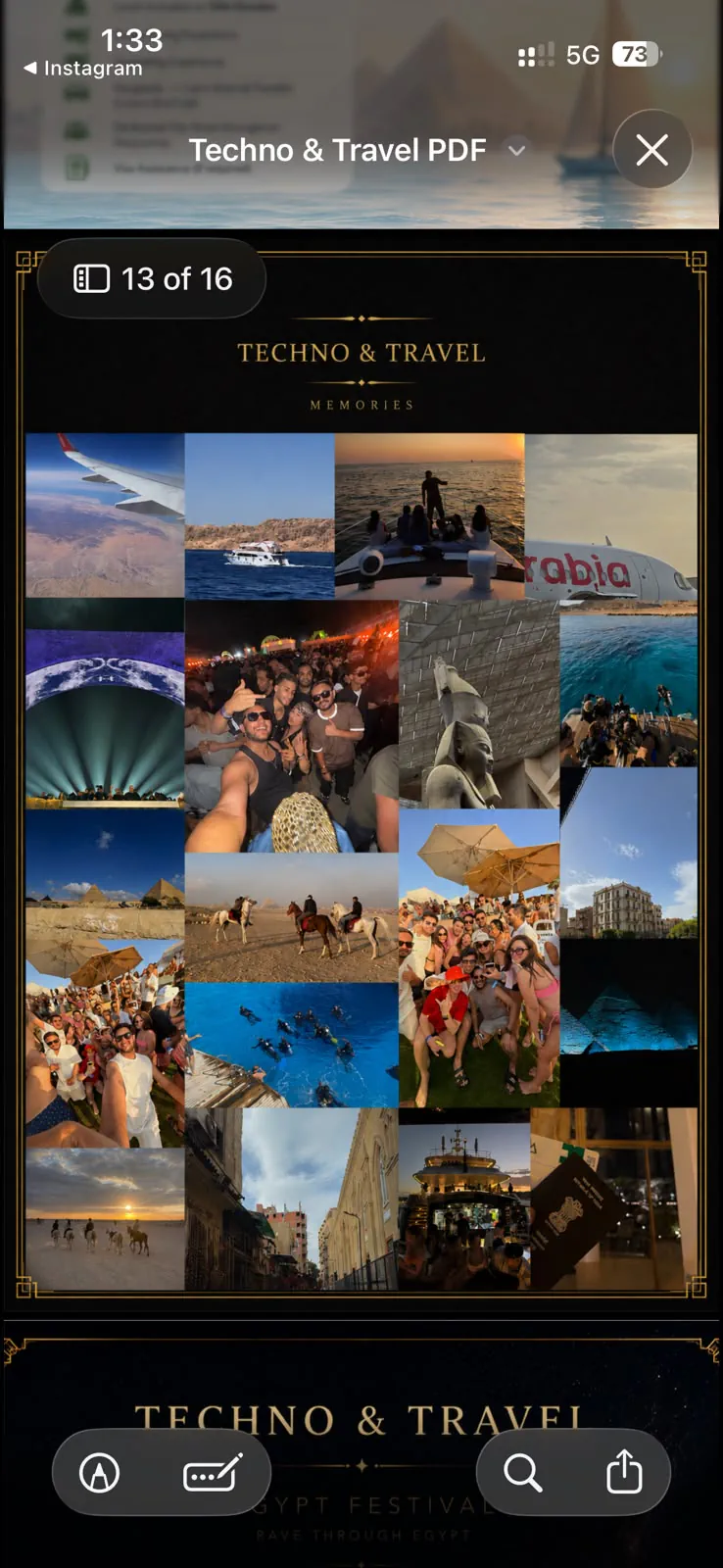 A collage of real Techno and Travel group memories across Egypt